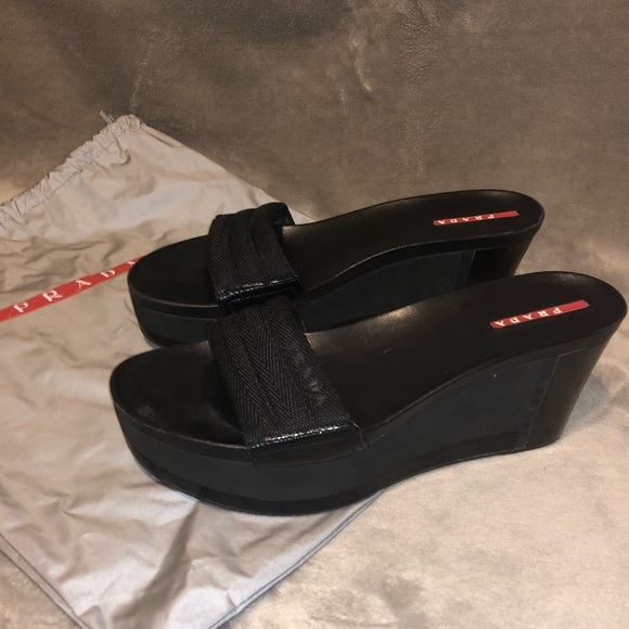 prada platform slide sandal
